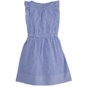 Vineyard Vine Kids Girls Mixed Stripe Ruffle Sleeve Dress Size Small (7-8) NWT